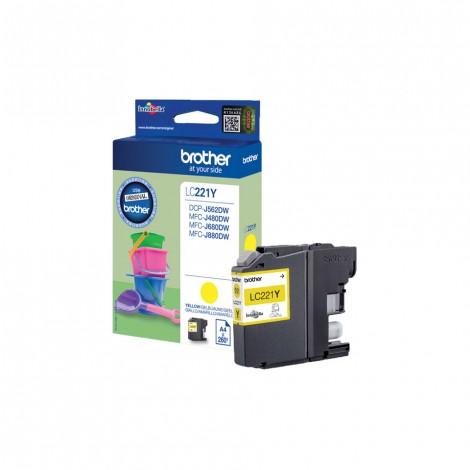 LC221Y Cartuccia inchiostro giallo per Brother MFC J1150DW (260pg) 1pz