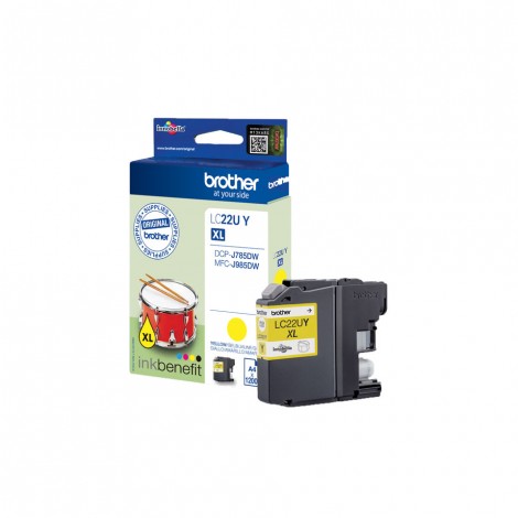 LC22UY Cartuccia inchiostro giallo per Brother  MFC J985DW (1.200pg) 1pz