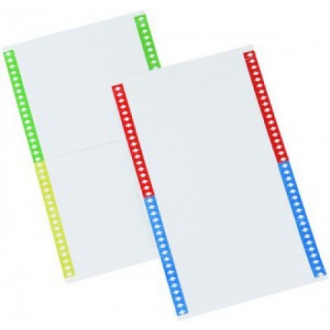 Bertesi Cartellini per cartelle sospese DA ARMADIO - 400 cartellini, lunghezza 140mm, 40 cartoncini x 10 fogli A4, adatto a stampa fronte/retro - 1conf. - 031 10