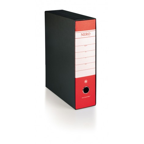 Brefiocart Registratore protocollo Nero& d. 8cm rosso 28,5x35cm – 1pz
