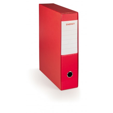 Brefiocart Registratore protocollo Energy d. 8cm rosso 28,5x35cm – 1pz
