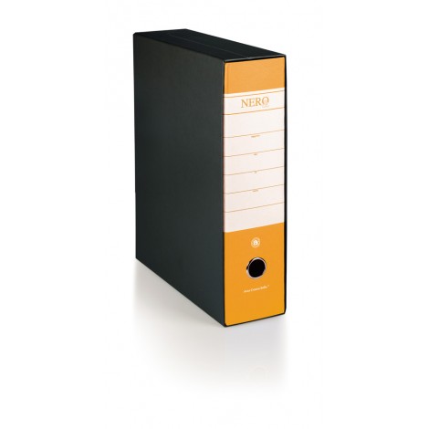 Brefiocart Registratore protocollo Nero& d. 5cm arancione 28,5x35cm – 1pz