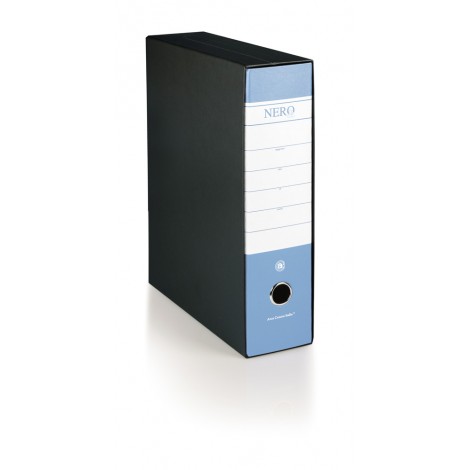 Brefiocart Registratore protocollo Nero& d. 5cm azzurro 28,5x35cm – 1pz