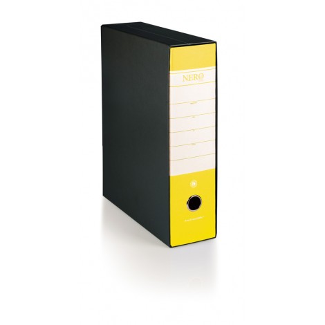 Brefiocart Registratore protocollo Nero& d. 5cm giallo 28,5x35cm – 1pz