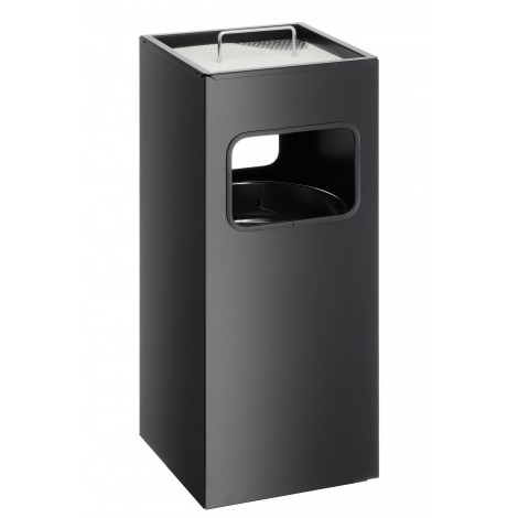Durable Posacenere a colonna 19lt, con sabbia e cestino, colore nero  - 3331-01