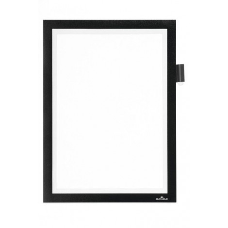Durable Duraframe Note - Cornice espositiva adesiva A4 con chiusura magnetica, una finestra sul pannello frontale permette di scrivere direttamente sul foglio inserito - 1pz - 4993-01