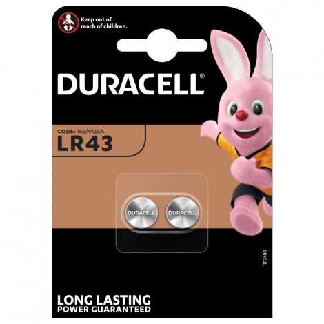 Duracell LR43 batteria alcalina 1.5V, in blister - 2pz