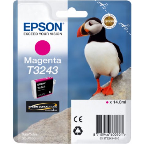 C13T32434010 T3243 serbatoio magenta per Epson SURECOLOR SC P400 (14ml) 1pz