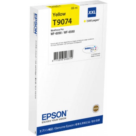 C13T90744N T9074 cartuccia XXL giallo per Epson WORKFORCE PRO WF 6090DW (69ml) 1pz