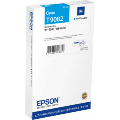 C13T90824N T9082 cartuccia XL ciano per Epson WORKFORCE PRO WF 6090DW (39ml) 1pz