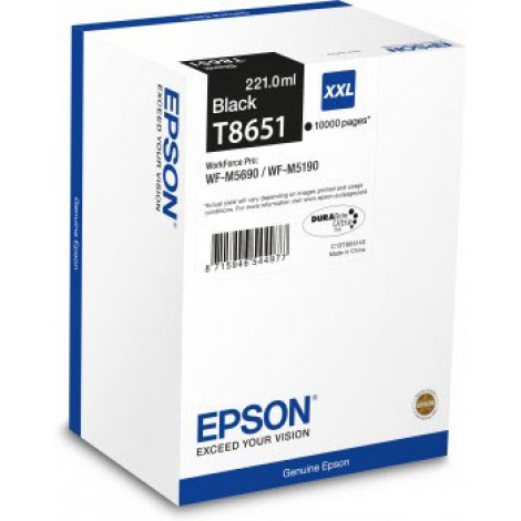 C13T865140 T8651 cartuccia nero per Epson WORKFORCE WF PRO M5100 (221ml) 1pz