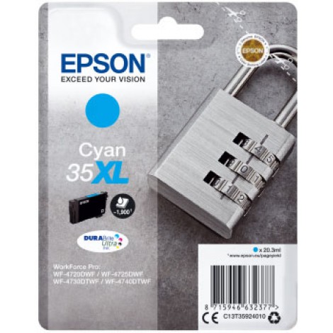 C13T35924010 35 cartuccia XL ciano per Epson WORKFORCE PRO WF 4720DWF (20,3ml) 1pz