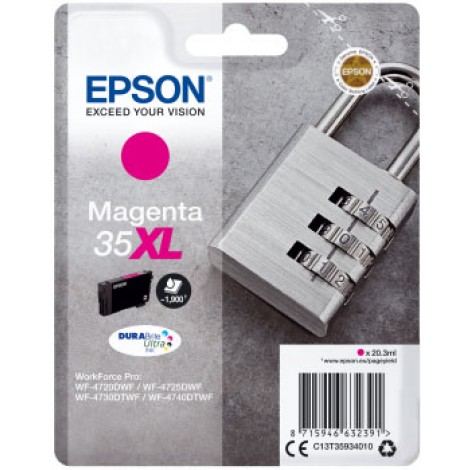 C13T35934010 35 cartuccia XL magenta per Epson WORKFORCE PRO WF 4720DWF (20,3ml) 1pz