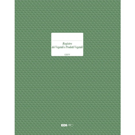 Edipro Registro numerato dei vegetali e dei prodotti vegetali, 24,5x31cm - Prezzo singolo, ord. minimo 2pz