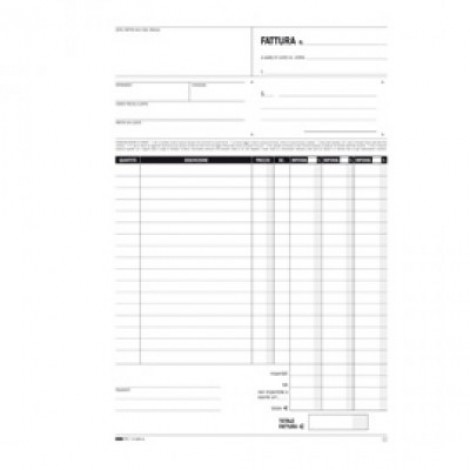 Edipro Blocco fattura 3 aliquote, 33 pagine per 3 copie, autoricalcante, 22x29,7cm  - 1pz