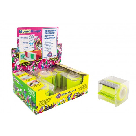 Eurocel Memograph dispenser 50mmx10m giallo fluo - Prezzo singolo, ord. minimo 6pz