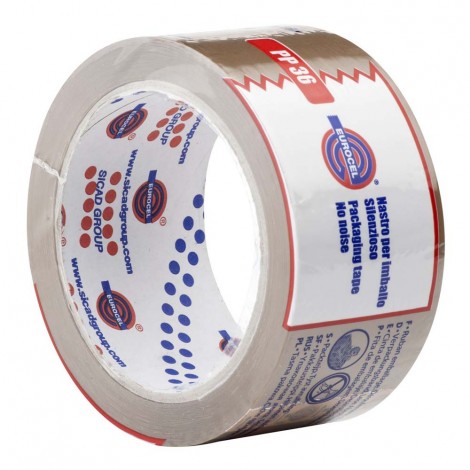 Eurocel Nastro imballo PP36NN, silenzioso, 50mm x 66m, colore avana