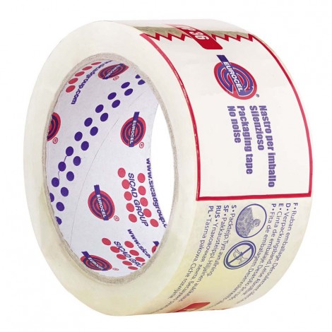 Eurocel Nastro imballo PP36NN, silenzioso, 50mm x 66m, colore trasparente