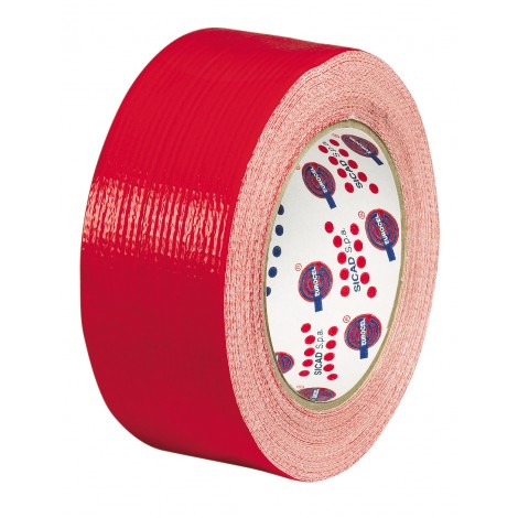 Eurocel 201 TPL – Nastro adesivo telato, supporto in tela politenata, 50mm x 25m, colore rosso – 1pz