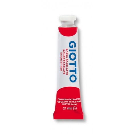 Giotto Tempera in tubetto, 21ml, colore rosso scarlatto