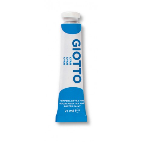 Giotto Tempera in tubetto, 21ml, colore ciano