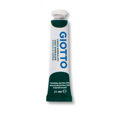 Giotto Tempera in tubetto, 21ml, colore verde smeraldo