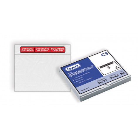 Favorit Buste adesive SPEEDY DOC per spedizioni 22,5x16cm colore semi trasparente - 100pz