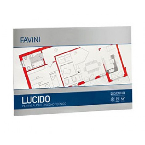 Favini LUCIDO A3 - Album da disegno ad alta trasparenza, ideale per ricalco, 10 fogli - 1pz - A210403