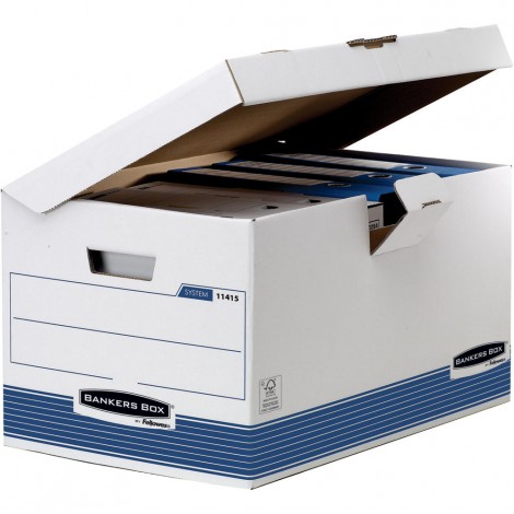 Bankers Box System - Scatola archivio, 28,7x37,8cm, dorso 54,5cm  - prezzo singolo, ord. minimo 10pz