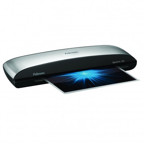 Fellowes Spectra - Plastificatrice A3 con leva antinceppamento, pronta a plastificare in 4 minuti, modalita` riposo dopo 30 minuti, include set iniziale - 1pz