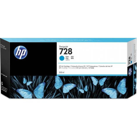 F9K17A N728 cartuccia XXL ciano per HP DESIGNJET T 830 (300ml) 1pz