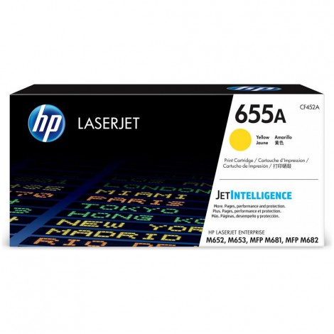 CF452A Toner giallo per HP COLOR LASERJET ENTERPRISE M 652 (10.500pg) 1pz