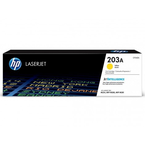 CF542A Toner giallo per HP COLOR LASERJET PRO M 254 (1.300pg) 1pz