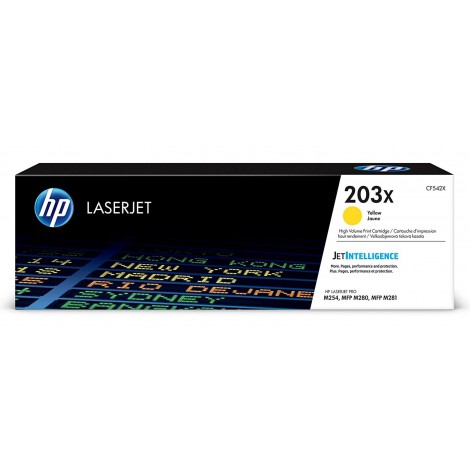 CF542X Toner giallo per HP COLOR LASERJET PRO M 254 (2.500pg) 1pz