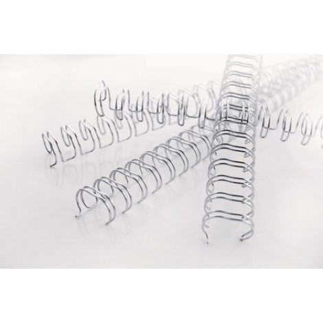 Gbc WireBind - Spirali metalliche per rilegatura formato A4, 34 anelli, passo 3:1, rilega fino a 35 fogli, dorso 5mm, colore bianco - 100pz