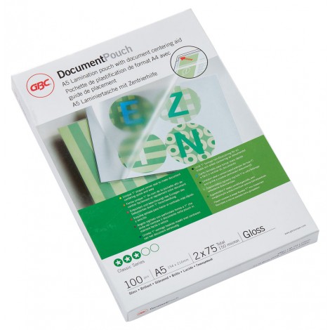 GBC Pouches A5, finitura lucida, 75 micron - 1conf.