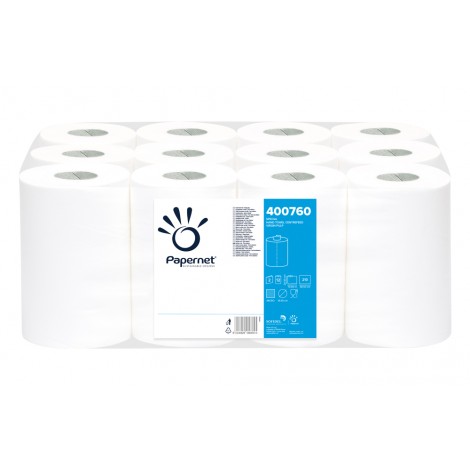 Papernet Asciugamani Centrefeed 76,65m, 210 strappi in pura cellulosa, goffratura micro, 2 veli
