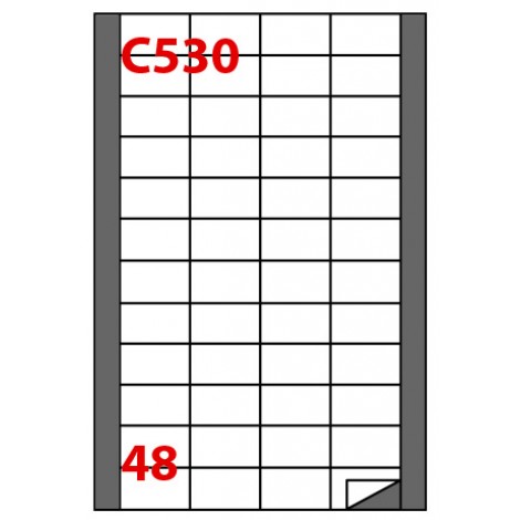 Markin 2.400 Etichette adesive in fogli A4 bianche permanenti con margini (48x24,75mm), 24 etichette per foglio - 100 fogli - X210C530