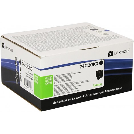 74C20K0 Toner RETURN nero per Lexmark CX 725DE (3.000pg) 1pz