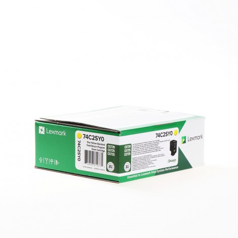74C2SY0 Toner RETURN giallo per Lexmark CX 725DE (7.000pg) 1pz