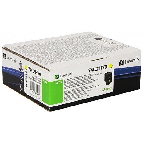 74C2HY0 Toner RETURN giallo per Lexmark CS 725DE (12.000pg) 1pz