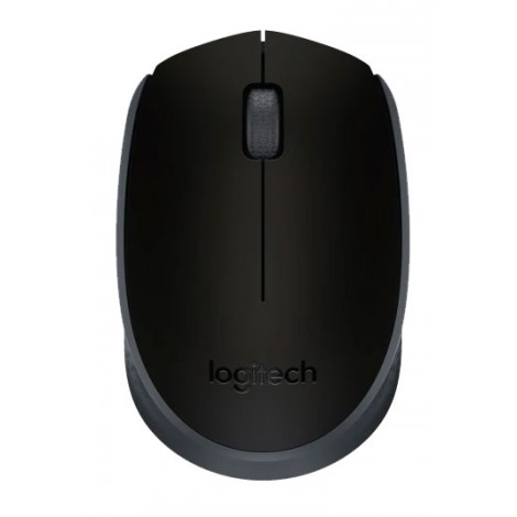 Logitech M171 mouse wireless con 5 tasti, sensore ottico da 1000 DPI, raggio d`azione fino a 10mt, batteria AA inclusa, colore nero  - 1pz