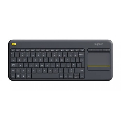 Logitech Tastiera wireless K400 PLUS con 83 tasti + touchpad con raggio d`azione fino a 10 metri per un controllo completo anche dal divano, 2 batterie AA incluse - 1pz