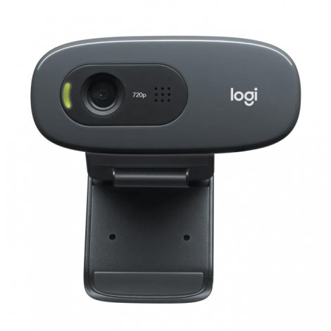 Logitech Webcam C270 da 0.9MP e risoluzione 720P e zoom digitale x2, con cavo USB da 1,5mt, microfono integrato - 1pz