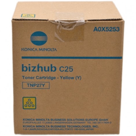 A0X5253 TNP27Y toner giallo per Konica-Minolta BIZHUB C 25 (4.500pg) 1pz