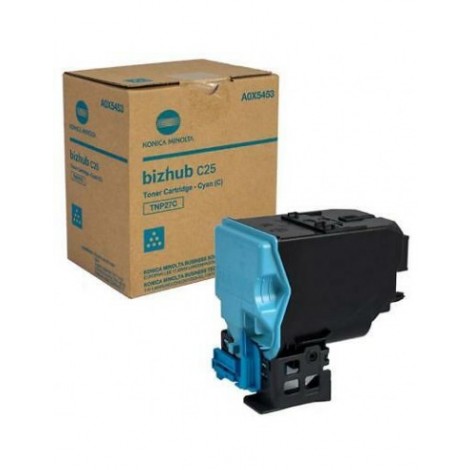 A0X5453 TNP27C toner ciano per Konica-Minolta BIZHUB C 25 (4.500pg) 1pz