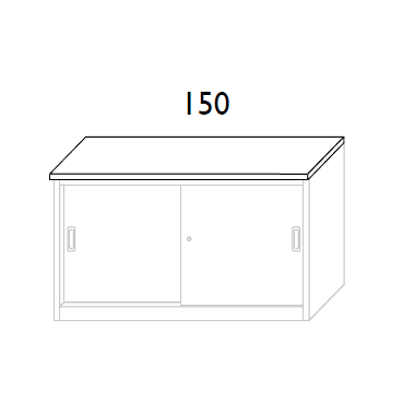 Piano top in metallo per sopralzi 150x45 cm