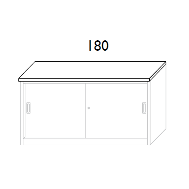 Piano top in metallo per sopralzi 180x45 cm
