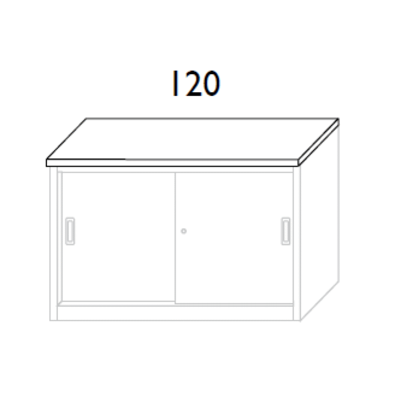 Piano top in metallo per sopralzi 120x45 cm