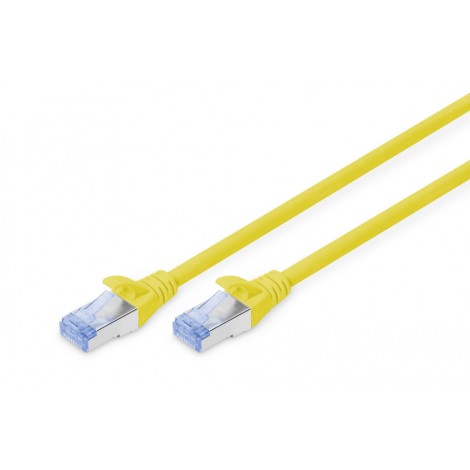 Digitus Cavo di rete ethernet 4x2 AWG 26/7 con 2 connettori schermati RJ45 8 poli, lunghezza 2mt colore giallo - 1pz